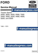 Load image into Gallery viewer, Ford 2000 3000 4000 5000 7000 3400 3500 3550 4400 4500 5500 5550 Tractor Service Manual PDF Download
