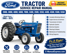 Load image into Gallery viewer, Ford 2000 3000 4000 5000 7000 3400 3500 3550 4400 4500 5500 5550 Tractor Service Manual PDF Download