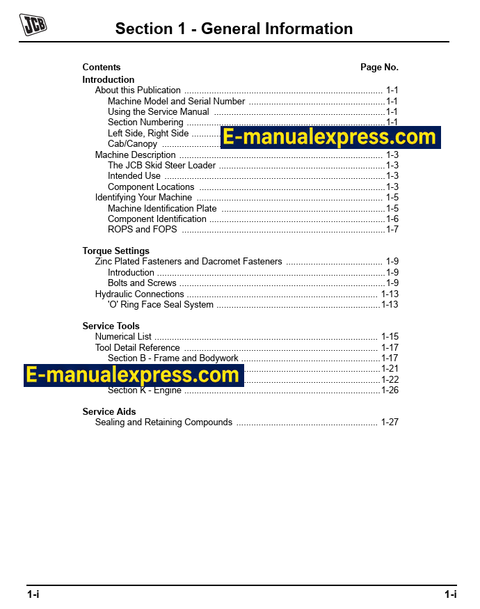 Download JCB 135, 155, 175, 190, 205, 150T, 190T, 205T Skid Steer Loader PDF Service Repair Manual