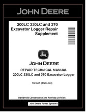 Load image into Gallery viewer, TM1847 John Deere 200LC 330LC 370 Excavator Logger Repair Technical Manual PDF