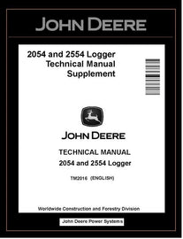 TM2016 John Deere 2054 Delimber, 2554 Harvester Logger Technical Manual PDF