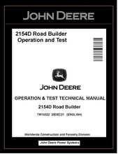 Load image into Gallery viewer, TM10322 John Deere 2154D Road Builder