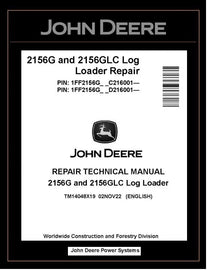 TM14048X19 John Deere 2156G, 2156GLC Log Loader Repair Technical Manual PDF