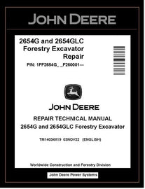 TM14034X19 John Deere 2654G 2654GLC Forestry Excavator