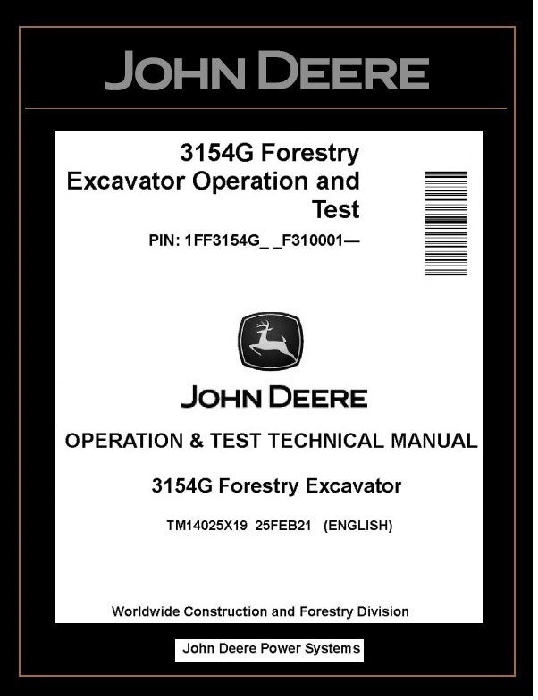 TM14025X19 John Deere 3154G Forestry Excavator
