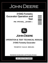 Load image into Gallery viewer, TM14027X19 John Deere 3154G Forestry Excavator
