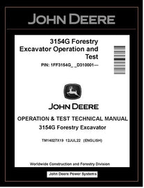 TM14027X19 John Deere 3154G Forestry Excavator