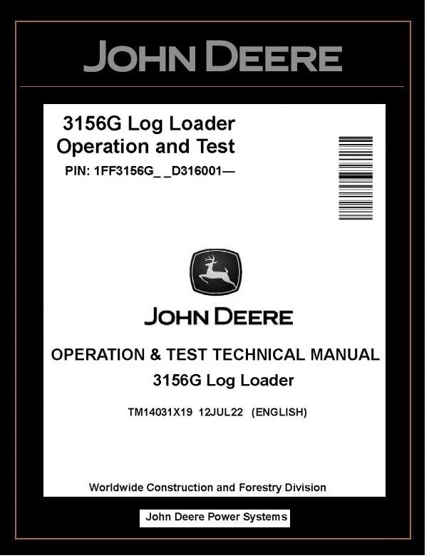 TM14031X19 John Deere 3156G Log Loader