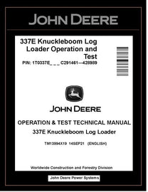 TM13994X19 John Deere 337E Knuckleboom Log Loader