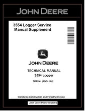 Load image into Gallery viewer, TM2106 John Deere 3554 Logger Service Technical Manual PDF