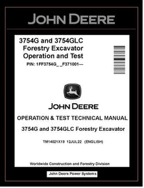 TM14021X19 John Deere 3754G 3754GLC Forestry Excavator
