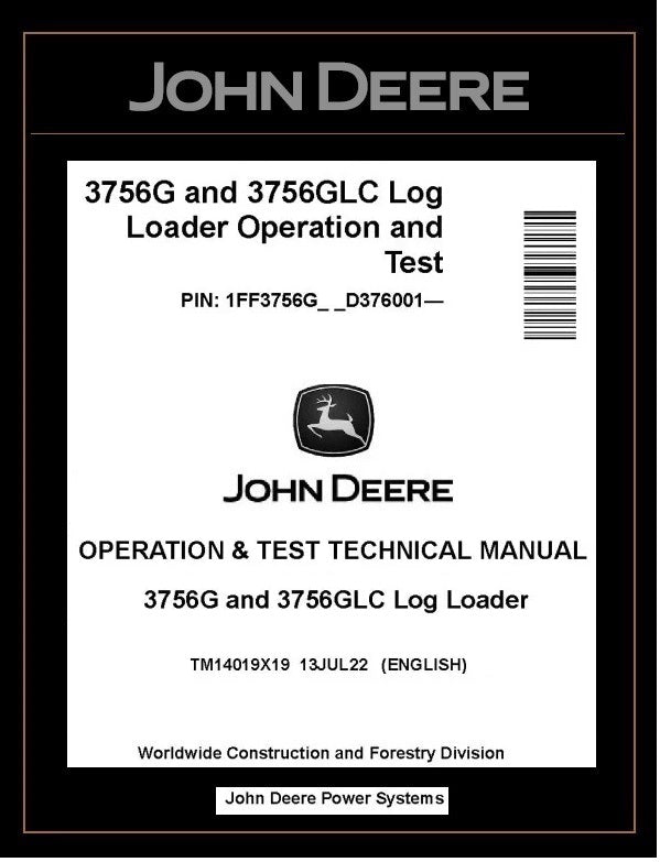 TM14019X19 John Deere 3756G 3756GLC Log Loader