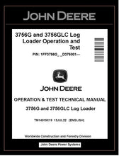 Load image into Gallery viewer, TM14019X19 John Deere 3756G 3756GLC Log Loader