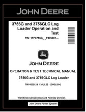 Load image into Gallery viewer, TM14023X19 John Deere 3756G 3756GLC Log Loader