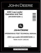 Load image into Gallery viewer, TM2294 John Deere 435C Log Loader Operation and Test Manual PDF