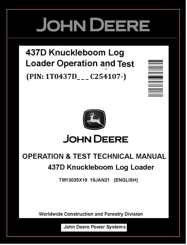 TM13035X19 John Deere 437D Knuckleboom Log Loader