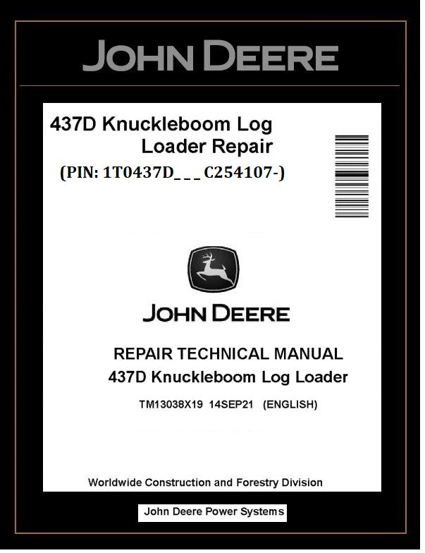 TM13038X19 John Deere 437D Knuckleboom Log Loader