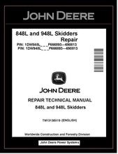 Load image into Gallery viewer, John Deere 848L &amp; 948L Skidder Repair Manual TM13138X19