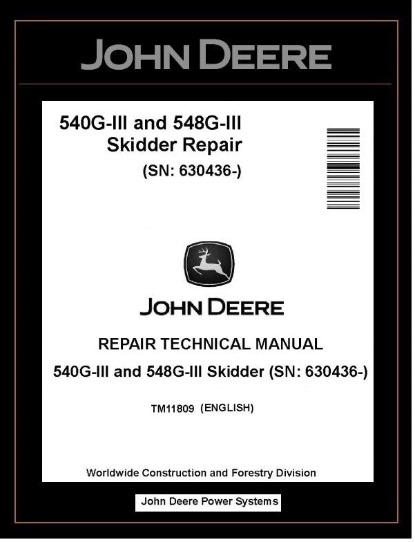 TM11809 John Deere 540G-III, 548G-III Skidder