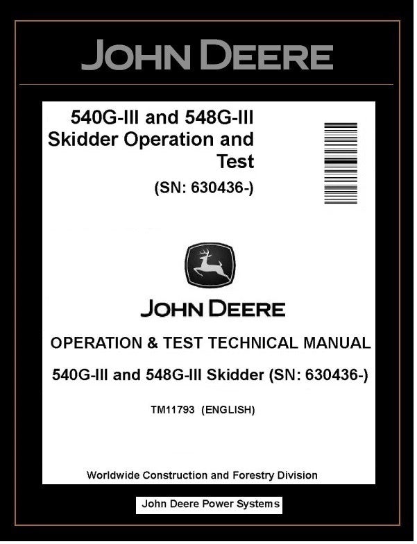 TM11793 John Deere 540G-III, 548G-III Skidder