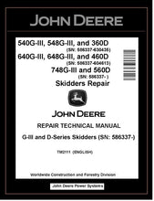 Load image into Gallery viewer, TM2111 John Deere 360D, 560D 540G-III, 548G-III Skidder