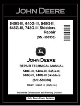 Load image into Gallery viewer, TM1871 John Deere 540G-III, 548G-III, 640G-III, 648G-III &amp; 748G-III Skidder