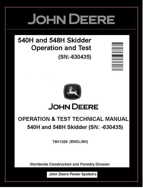 TM11329 John Deere 540H, 548H Skidder