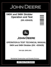 Load image into Gallery viewer, TM11329 John Deere 540H, 548H Skidder