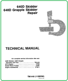 TM1440 John Deere 640D, 648D Grapple Skidder