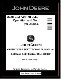 TM10312 John Deere 640H, 648H Skidder