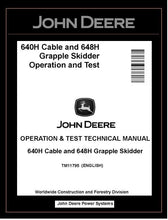 Load image into Gallery viewer, TM11795 John Deere 640H, 648H Skidder