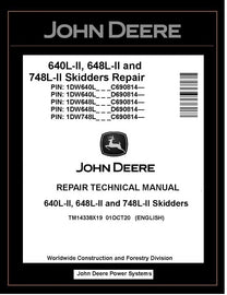 TM14338X19 John Deere 640L-II 648L-II 748L-II Skidder Repair Technical Manual PDF