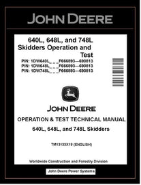 John Deere 640L, 648L & 748L Skidder TM13133X19