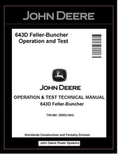 Load image into Gallery viewer, TM1481 John Deere 643D Feller Buncher