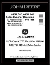 Load image into Gallery viewer, TM2235 John Deere 643H, 843H, 740, 840 Feller Buncher