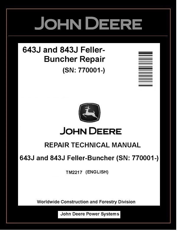 TM2217 John Deere 643J, 843J Feller Buncher