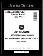 Load image into Gallery viewer, TM2217 John Deere 643J, 843J Feller Buncher