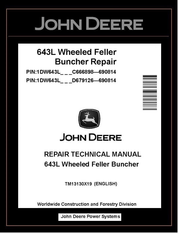 TM13130X19 John Deere 643L Feller Buncher PDF