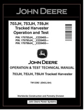 Load image into Gallery viewer, TM12382 John Deere 703JH, 753JH, 759JH Harvester PDF