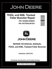TMF387451 John Deere 753GL, 608L Tracked Feller Buncher
