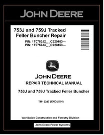 TM12387 John Deere 753J, 759J Tracked Feller Buncher PDF