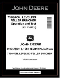 TM2218 John Deere 759G/608L Leveling Feller Buncher