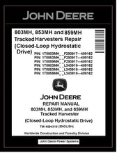 Load image into Gallery viewer, TM14094X19 John Deere 803MH 853MH 859MH Harvester
