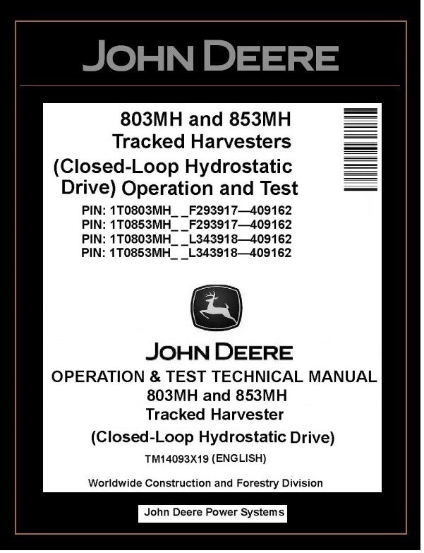 TM14093X19 John Deere 803MH 853MH Harvester 