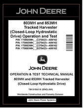 Load image into Gallery viewer, TM13150X19 John Deere 803MH 853MH Harvester PDF