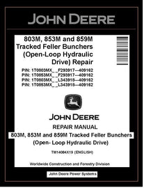 TM14084X19 John Deere 803M 853M 859M Feller Buncher Repair Manual PDF