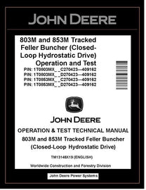 TM13148X19 John Deere 803M 853M Feller Buncher PDF