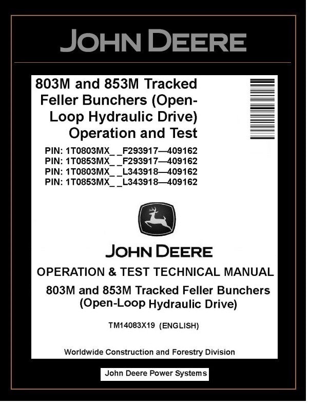 TM14083X19 John Deere 803M 853M Feller Buncher PDF