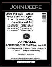 Load image into Gallery viewer, TM14083X19 John Deere 803M 853M Feller Buncher PDF
