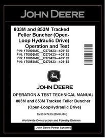 TM13147X19 John Deere 803M 853M Feller Buncher PDF